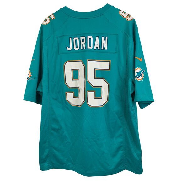 Nike NFL Miami Dolphins On Field Jersey Teal #95 Dion Jordan XL Mens EUC 8040 - Picture 2 of 7